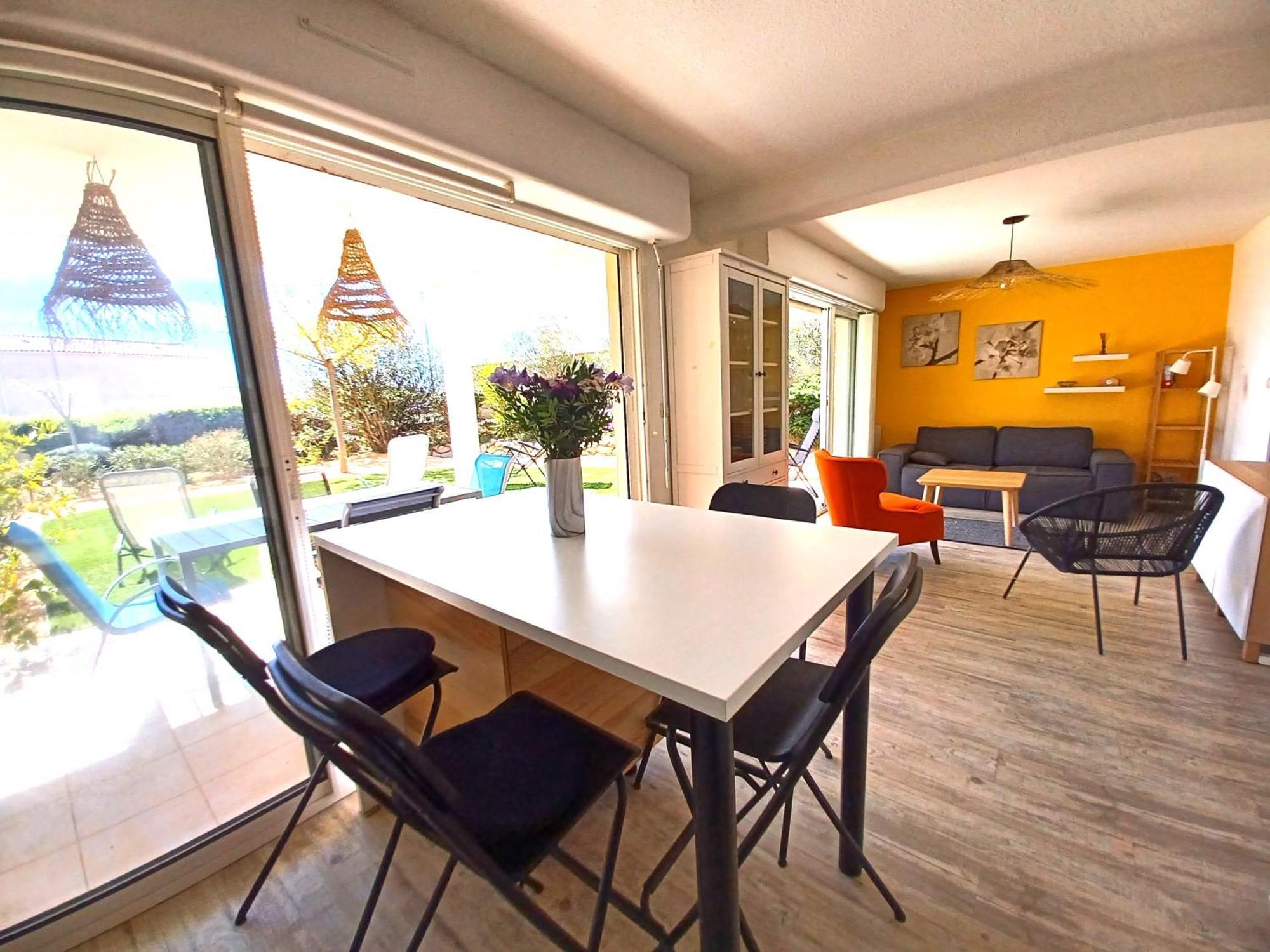 Plain-Pied Jardin 6 Personnes Clim Vue Mer Parking Wifi Terrasse Piscine Dans La Residence Saint-Pierre-la-Mer  Exterior foto