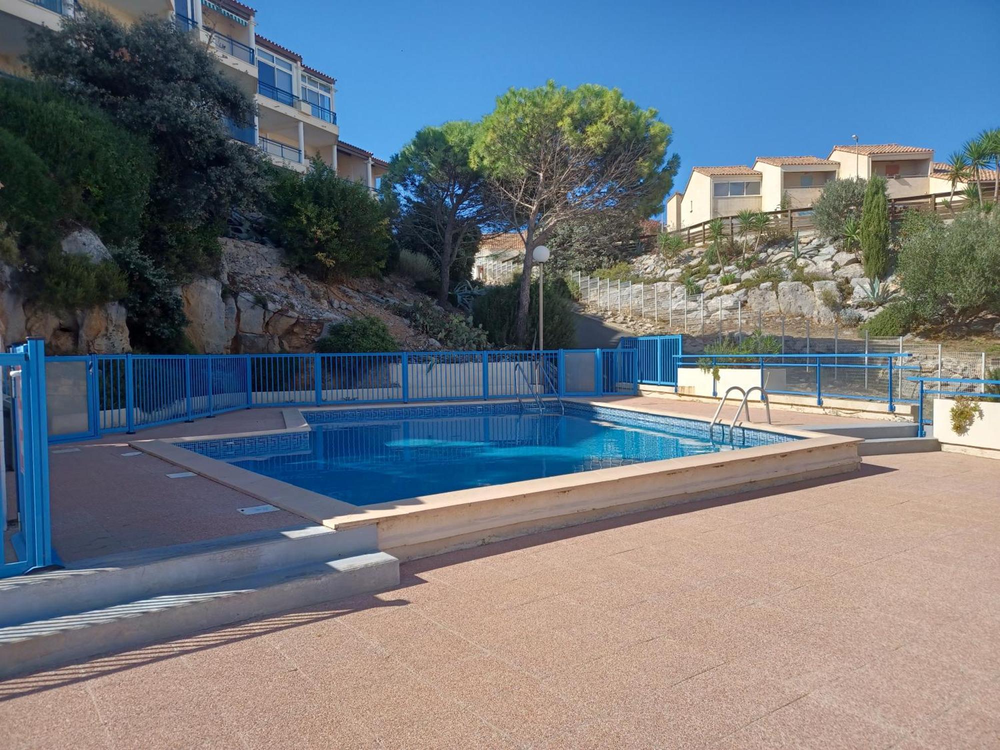Plain-Pied Jardin 6 Personnes Clim Vue Mer Parking Wifi Terrasse Piscine Dans La Residence Saint-Pierre-la-Mer  Exterior foto